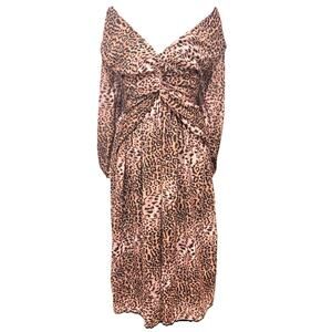 Ranna Gill Leopard Print Cutout Maxi Dress NWT Anthropologie Size M
